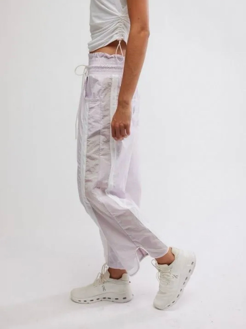 FP Movement Champ Is Here Pants Sz M Light Pink Athletic Waterproof Joggers - Picture 3 of 5